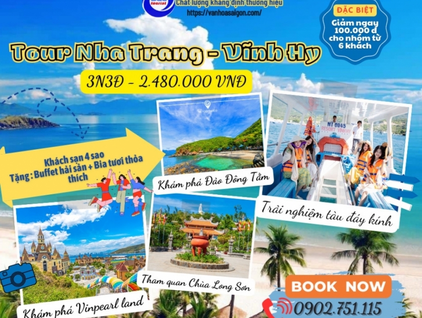 Tour Vĩnh Hy - Nha Trang 3N3Đ