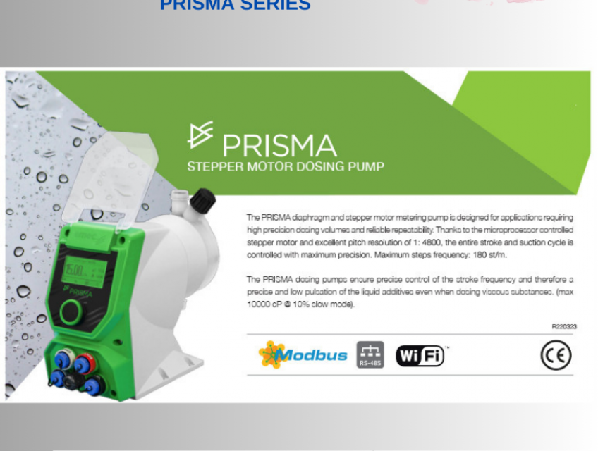 Bơm định lượng EMEC, PRISMA Series công suất lên đến 80L/h