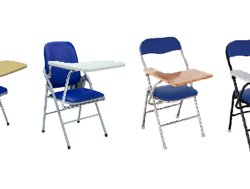 Thiết kế và ưu điểm của ghế inox xếp có bàn viết