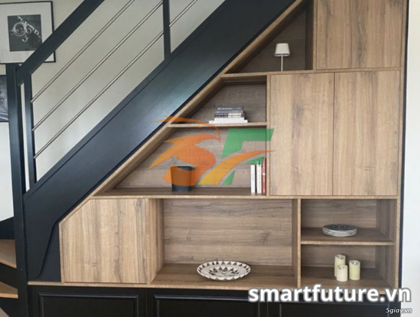 Tủ Cầu Thang Gỗ Công Nghiệp Tận Dụng Không Gian Một Cách Tinh Tế