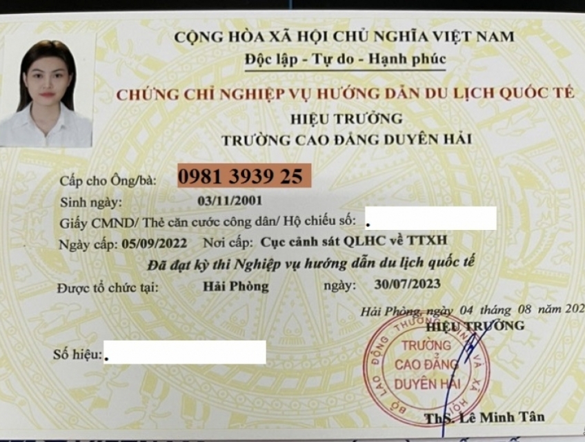 KHOÁ HỌC VÀ ÔN THI HƯỚNG DẪN VIÊN DU LỊCH CẤP CHỨNG CHỈ 0968 8686 51