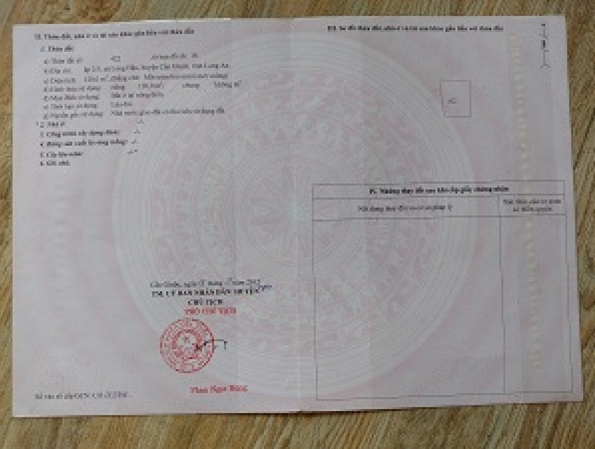 Chính chủ cần bán 596m2 đất 2 mặt tiền,vị trí đẹp, FULL thổ cư huyện