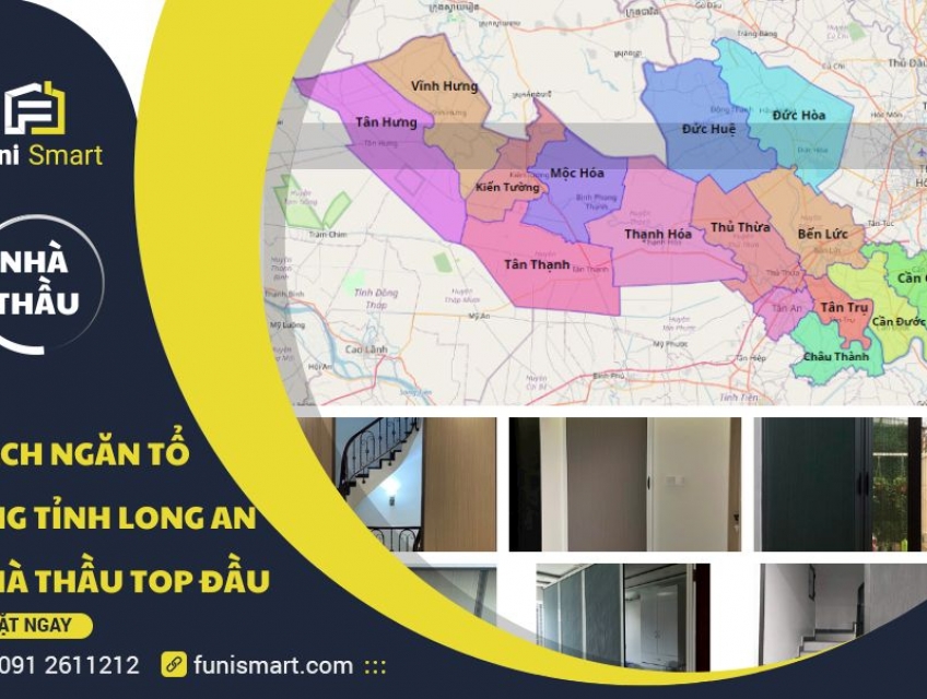 Vách Ngăn Rèm Tổ Ong Tỉnh Long An- Thi Công Trọn Gói Có Bảo Hành