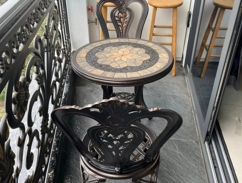 Bộ Bàn Ghế Ban Công Nhỏ BA-MĐ60 + 2 ghế hàng nhập khẩu