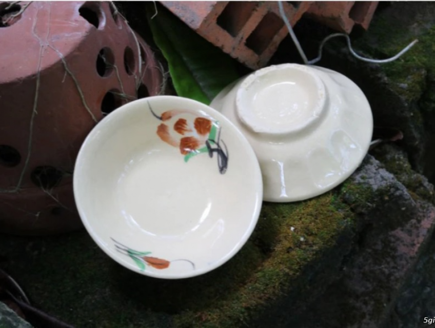 Bộ chén châm Lái Thiêu - Ngôi Nhà Gốm