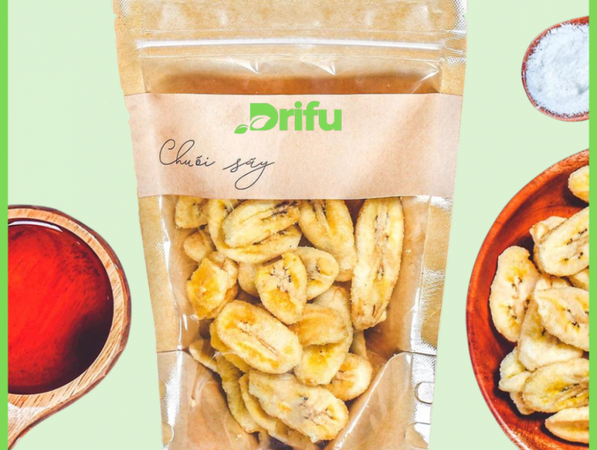 Chuối sấy giòn, 120g, Trái cây sấy