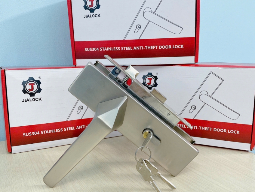 JIALOCK - Ổ Khóa Tay Gạt - SUS304 Mới 100%