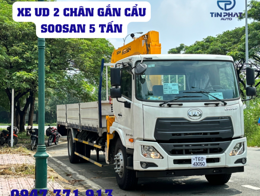 XE TẢI CẨU UD 2 CHÂN GẮN CẨU SOOSAN 5 TẤN