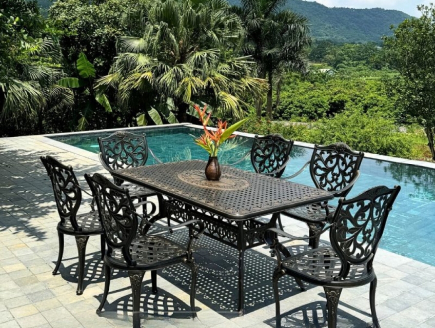 Bộ Bàn Ghế Sân Vườn Ngoài Trời D175 - 6G mới 100%