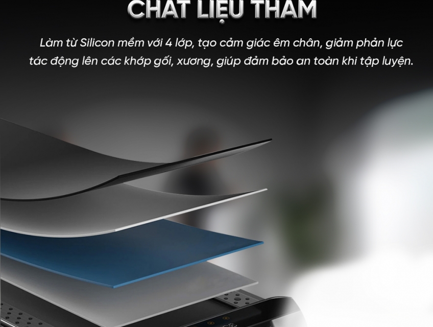 Walkingpad kingsmith R2 hiện đại, chống trượt, giảm xóc