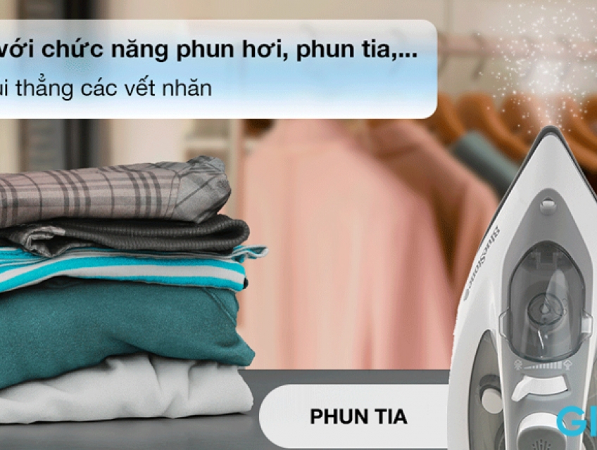 Bàn ủi bluestone SIb-3836 thiết kế nhỏ gọn, tinh tế