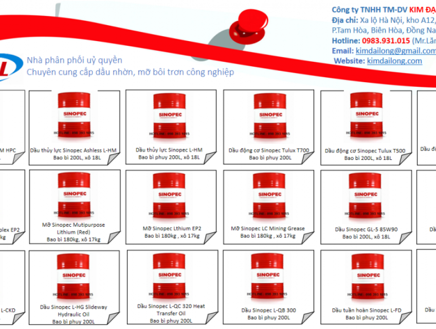 Chuyên cung cấp các loại dầu nhờn công nghiệp