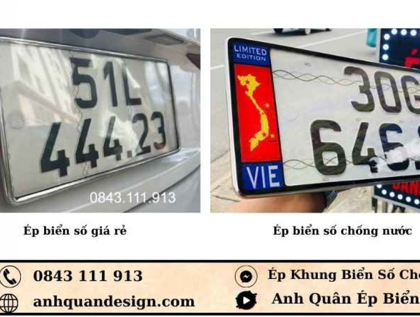 Khung biển số thường và khung chống nước ô tô khác nhau như thế nào?