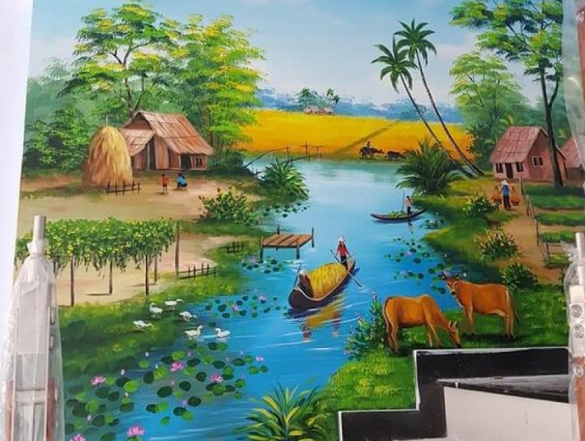 Vẽ tranh tường 3d đẹp ở Hà Nội