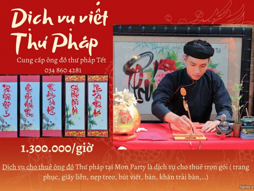 Cung cấp Ông Đồ viết thư pháp sự kiện tại TP.HCM