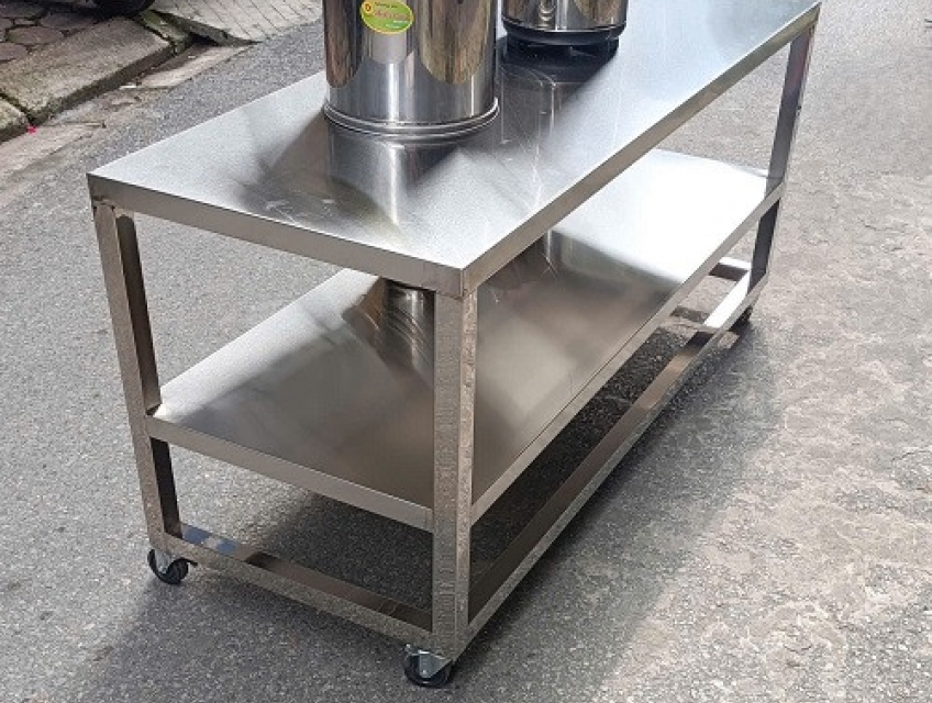 Kệ inox hai tầng