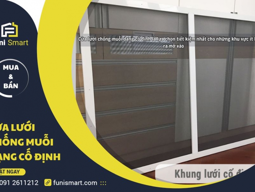 Cửa Lưới Inox 304 Chống Muỗi Côn Trùng Dạng Cố Định Bền Đẹp Giá Rẻ