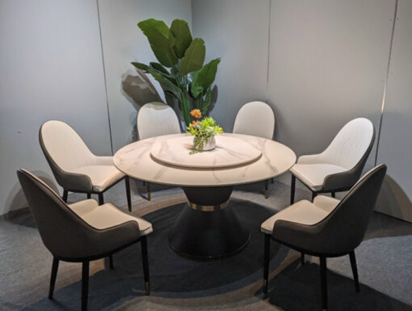 Bộ Bàn Ăn Tròn Xoay 6 Ghế TQCVN-1038