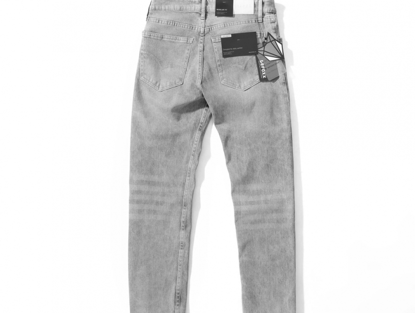 Quần jean Defoxx xám ống suông