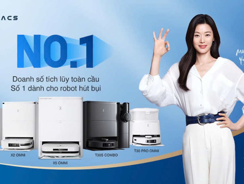 Ecovacs Y1 Pro 6500Pa mạnh mẽ, tránh vật cản siêu thông minh