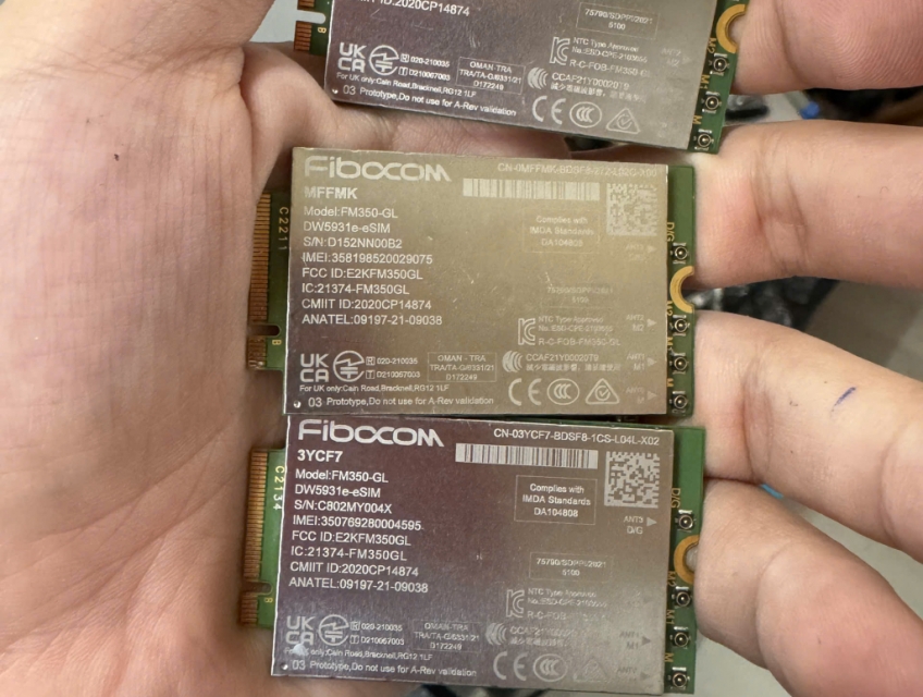 Card WWAN 5G LTE Fibocom FM350-GL tháo máy, hỗ trợ 5G Việt Nam