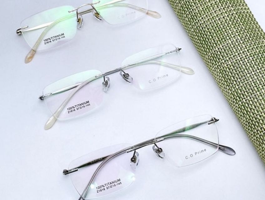 Tư vấn gọng kính titan 3mảnh Coprime z1816 chính hãng giá chỉ 950k