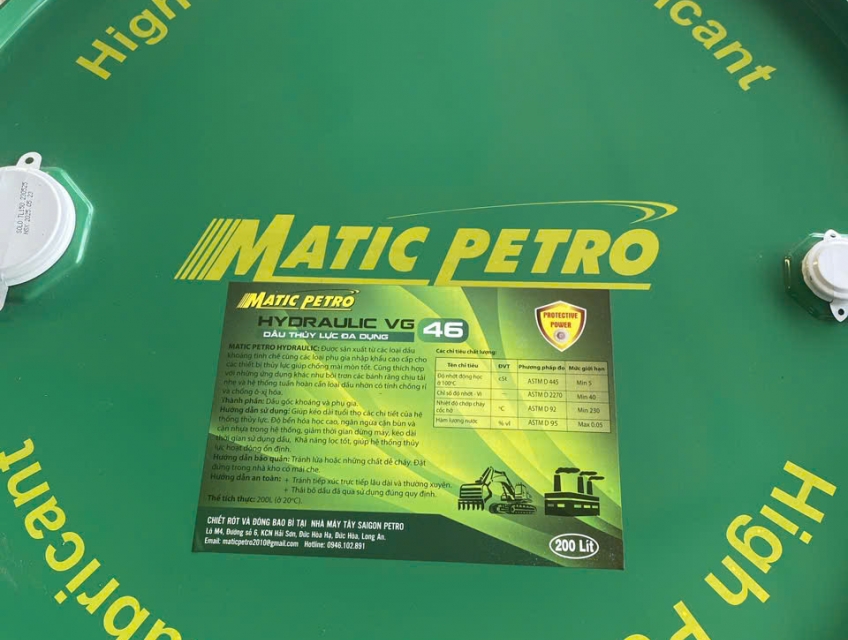 Nhớt thủy lực cho Máy Chấn Kim Loại, Nhớt thủy lực 46 chính hãng