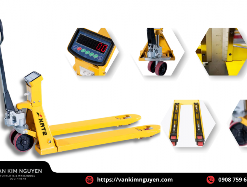 Ứng Dụng Thực Tế Của Xe Nâng Tay Gắn Cân Trong Dây Chuyền Sản Xuất Và Xuất Kho