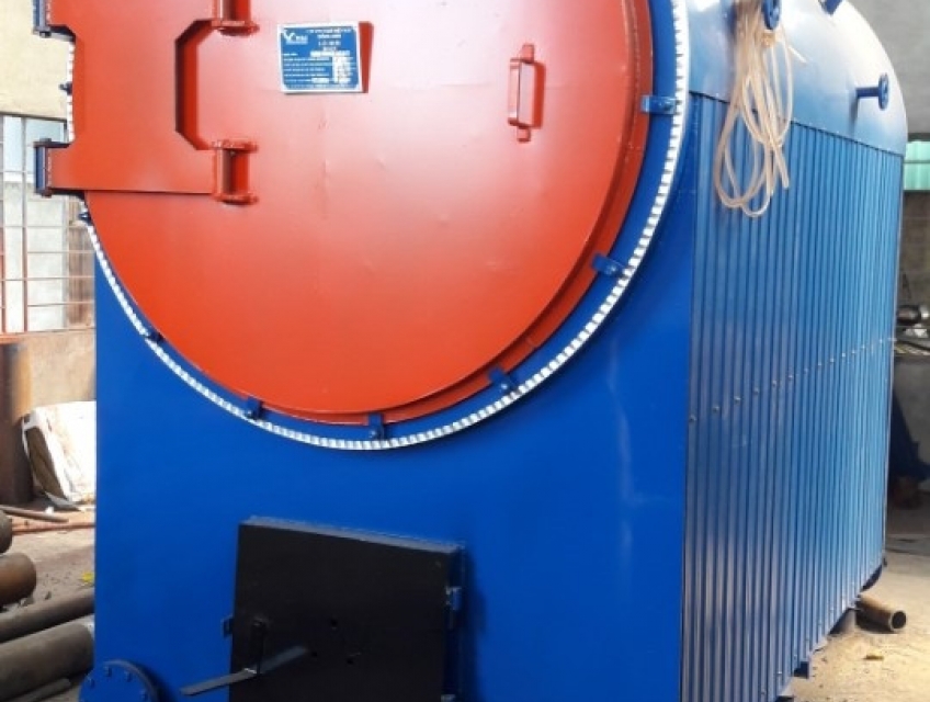 Nồi hơi đốt than củi công suất 1 tấn hơi/ h