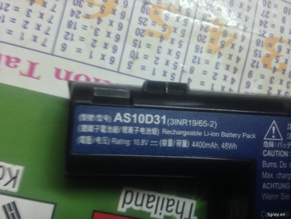 Sạc và pin laptop gia re ve chai