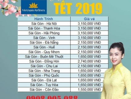 vé máy bay tết 2019