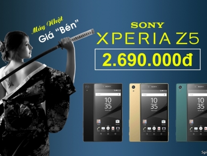SONY XPERIA Z5 CHUẨN ZIN ĐẸP: GIÁ CHỈ 2690K, BH 8 THÁNG