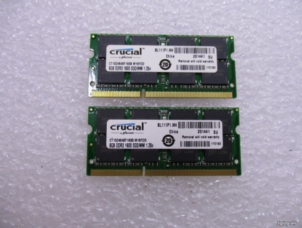 Ram Laptop 8Gb PC3 - 12800s Crucial - Samsung