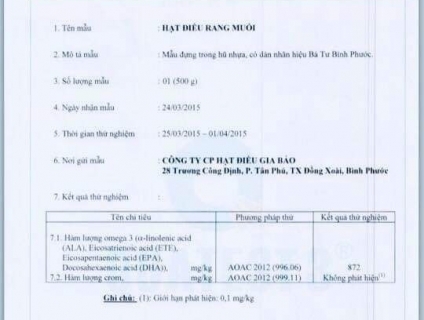 HẠT ĐIỀU RANG MUỐI THƯƠNG HIỆU " BÀ TƯ BÌNH PHƯỚC"