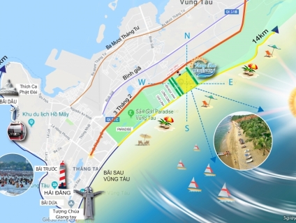 Bán đất nền biệt thự ven biển Vũng Tàu đẹp lung linh, cách biển 200m.