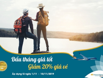 Khuyến mãi 5 ngày vàng giảm 20% giá vé từ Vietnam Airlines