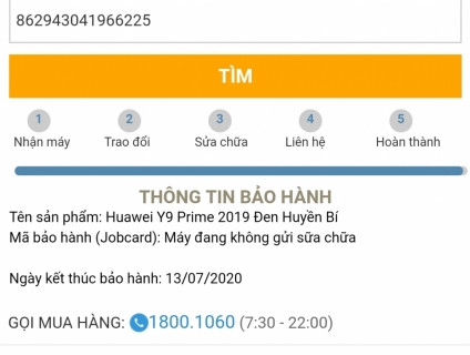 Huawei y9 prime 2019 bh chính hãng có gl