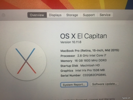 Macbook Pro 15inch MJLT2 i7-2.8/16Gb/2Vga/ssd512G