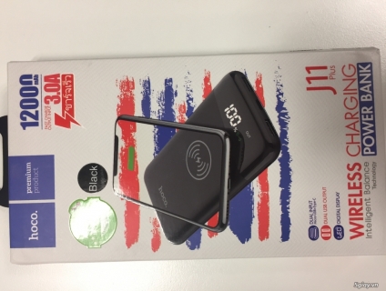 Pin dự phòng 12000 MAH, hỗ trợ sạc không dây