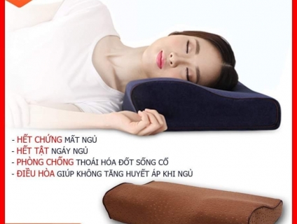 Gối ngủ nhanh nhật bản chống ngủ ngáy, đau cổ vai gáy. Tặng kèm áo gối