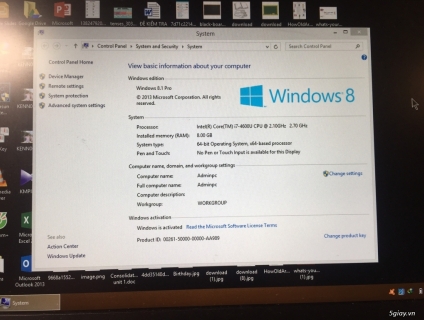 DELL Core I7 Ram 8GB SSD 500GB