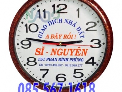Xưởng sản xuất đồng hồ treo tường in logo quà tặng cuối năm