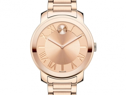 MOVADO BOLD ROSE DIAL ROSE GOLD-TONE UNISEX WATCH 3600199, 36 MM