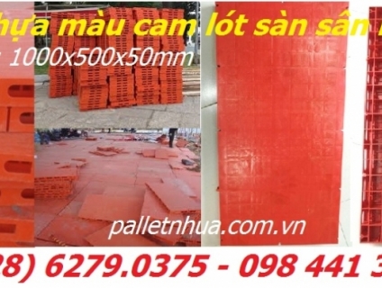 Pallet nhựa sân khấu màu cam 1000x500x50mm LH: 098.441.3730 Ms Linh