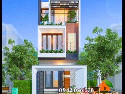 Nhà phố 3 tầng đẹp hiện đại 5x15m có 3 phòng ngủ kiến trúc nổi bật