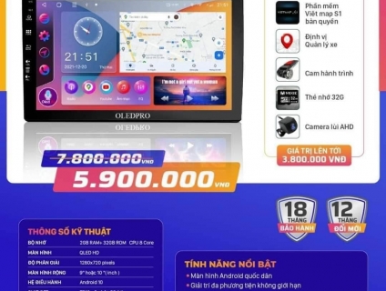 Màn Android Oledpro A5 chính hãng 0818299866