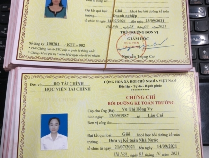 Cấp chứng chỉ kế toán trưởng nhanh nhất - 0969868605 Cô Hằng