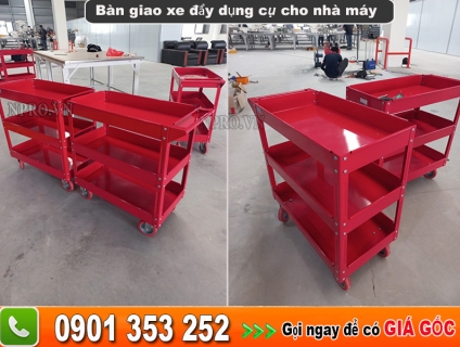 Xe đẩy dụng cụ đồ nghề 3 ngăn chuyên dụng