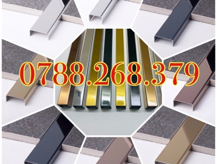 Nẹp inox chỉ gạch, Nẹp inox ốp gạch bo tròn, Nẹp inox ốp gạch vuông,