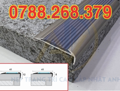 Nẹp nhôm chống trơn, nẹp chống trơn , nẹp nhôm chống trượt cầu thang